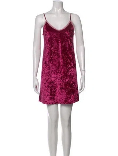 Pre-owned Marc Jacobs V-neck Mini Dress In Pink