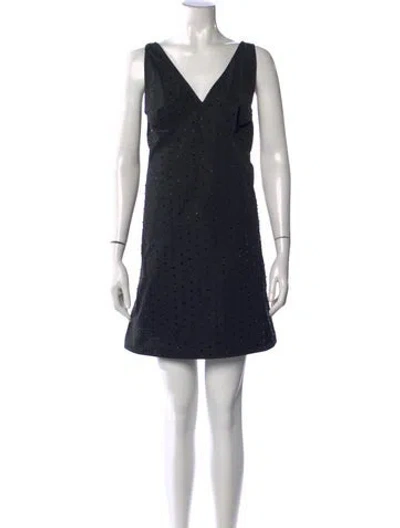 Pre-owned Marc Jacobs V-neck Mini Dress W/ Tags In Blue
