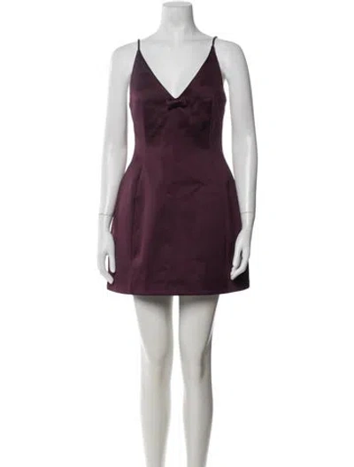 Pre-owned Marc Jacobs V-neck Mini Dress W/ Tags In Purple