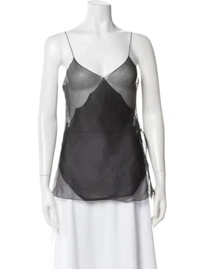 Pre-owned Marc Jacobs V-neck Sleeveless Top In Black