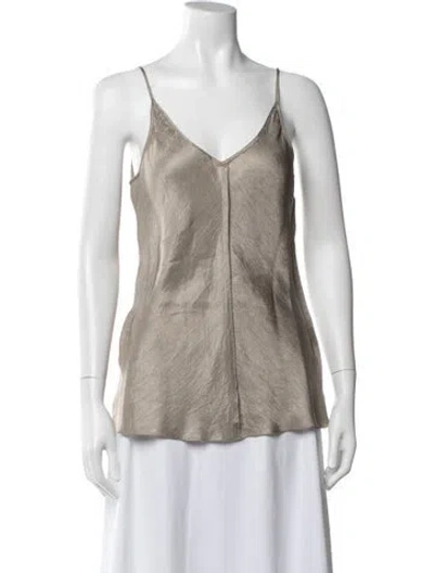 Pre-owned Marc Jacobs V-neck Sleeveless Top In Gray