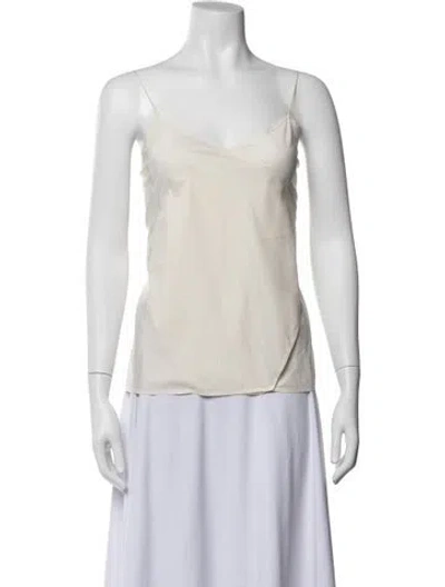 Pre-owned Marc Jacobs V-neck Sleeveless Top In Neutrals
