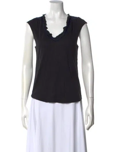 Pre-owned Marc Jacobs V-neck Sleeveless T-shirt In Black