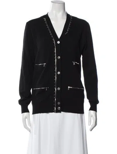 Pre-owned Marc Jacobs V-neck Sweater In Black