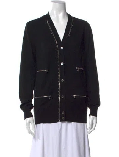 Pre-owned Marc Jacobs V-neck Sweater In Black