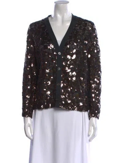 Pre-owned Marc Jacobs V-neck Sweater In Blue