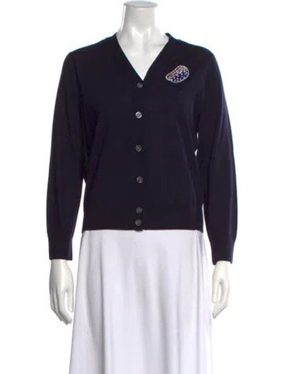 Pre-owned Marc Jacobs V-neck Sweater In Blue