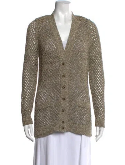 Pre-owned Marc Jacobs V-neck Sweater In Gold