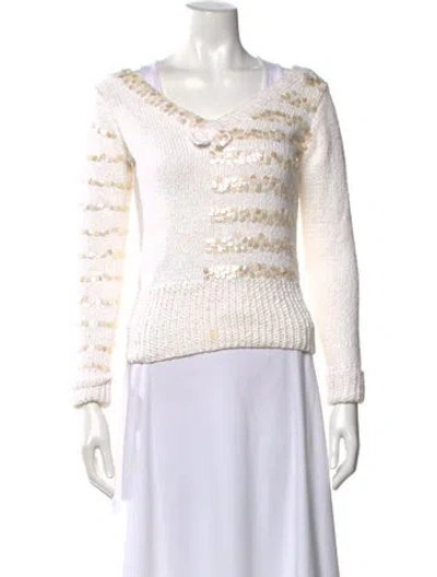 Pre-owned Marc Jacobs V-neck Sweater In Neutral