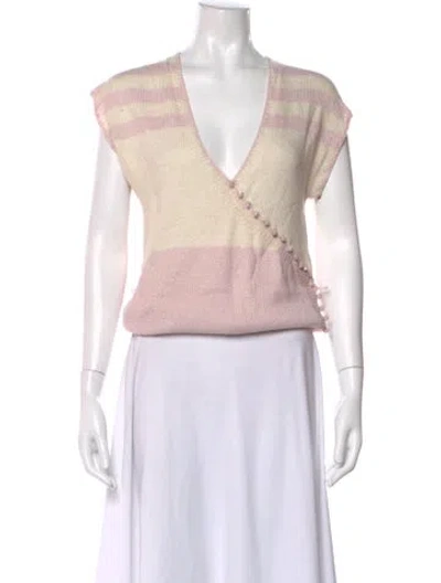 Pre-owned Marc Jacobs V-neck Sweater In Pink