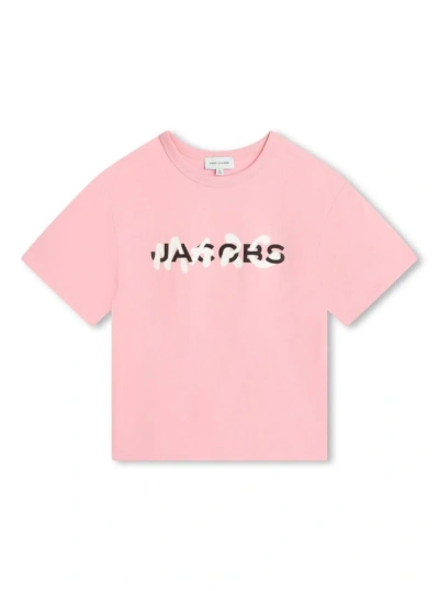 Marc Jacobs Kids' Logo-print Cotton T-shirt In Pink