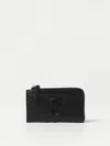 Marc Jacobs Women Black Leather Card Holder In Black