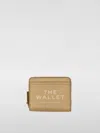 Marc Jacobs 'mini Compact' Beige Wallet With Embossed Logo In Brown