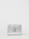 MARC JACOBS THE METALLIC UTILITY SNAPSHOT LAMINATED SAFFIANO LEATHER WALLET
