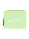 Marc Jacobs Mini Compact Wallet Textured Finish In Green