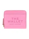 Marc Jacobs Logo Printed Zipped Mini Compact Wallet In Purple
