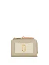 Marc Jacobs Khaki Leather Utility Snapshot Dtm Slim Wallet In Neutral