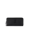 Marc Jacobs The Covered J Marc Continental Black Wallet In Black