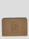 Marc Jacobs The Leather J Marc Mini Compact Wallet In Brown