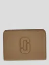 Marc Jacobs The Leather J Marc Mini Compact Wallet In Brown