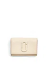 Marc Jacobs The Leather J Marc Logo-plaque Wallet In Cloud White