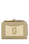 Marc Jacobs Khaki Leather Utility Snapshot Dtm Slim Wallet In Neutral