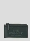 Marc Jacobs Hammered Leather Wallet Padlock Detail In Green