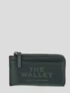 Marc Jacobs Hammered Leather Wallet Padlock Detail In Green