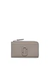 Marc Jacobs The Covered J Leather Wallet In Grey