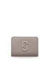 Marc Jacobs The Covered J Marc Mini Compact Wallet In Grey