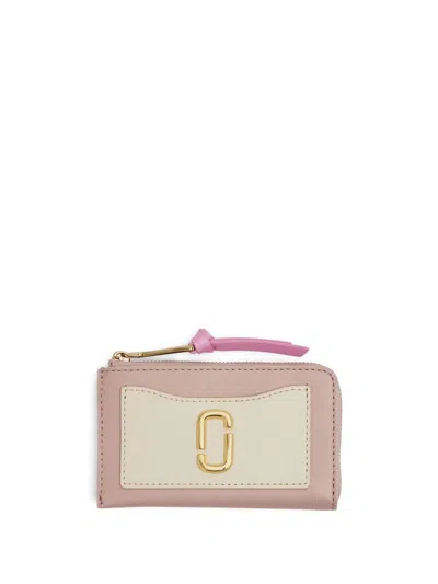 Marc Jacobs Logo Motif Plaque Card Holder In Rose Multi