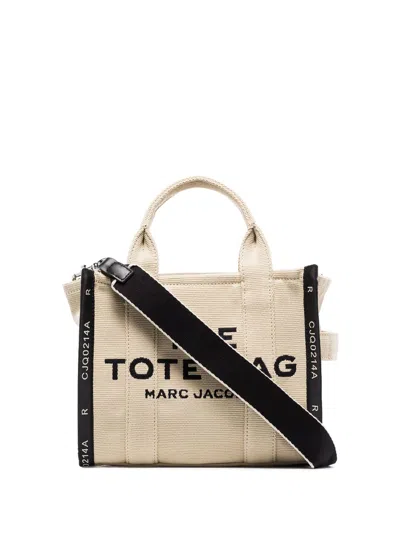 Marc Jacobs The Jacquard Small Traveler Tote Bag In Neutral