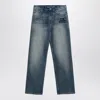 Marc Jacobs Logo Print Washed Jeans In Blue