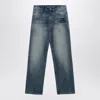 Marc Jacobs Logo Print Washed Jeans In Navy