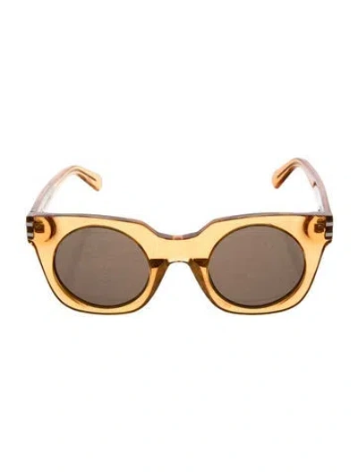 Pre-owned Marc Jacobs Wayfarer Tinted Sunglasses In Orange