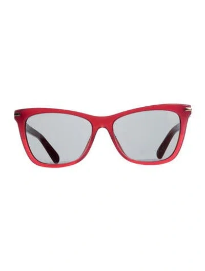 Pre-owned Marc Jacobs Wayfarer Tinted Sunglasses In Red