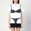 Marc Jacobs Womens Bra Graphic Boxy-fit Short-sleeve Cotton-jersey T-shirt White In White