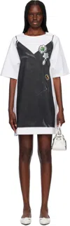 Marc Jacobs Embellished Graphic Cotton T-shirt In 116 White/black