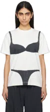 Marc Jacobs Womens Bra Graphic Boxy-fit Short-sleeve Cotton-jersey T-shirt White In 100 White
