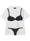 Marc Jacobs Womens Bra Graphic Boxy-fit Short-sleeve Cotton-jersey T-shirt White