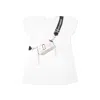 Marc Jacobs White Dress For Baby Girl With Bag Print In White