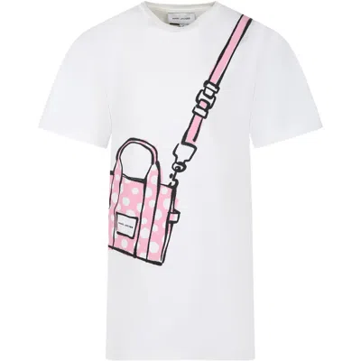 Marc Jacobs Kids' White Dress For Girl With Iconic Bag