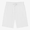 MARC JACOBS MARC JACOBS WHITE EMBOSSED COTTON SHORTS