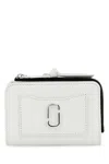 Marc Jacobs White Leather The Utility Top Zip Multi Wallet
