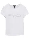 Marc Jacobs White T-shirt With Logo And Micro Crystals