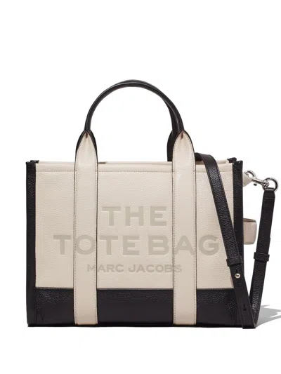 Marc Jacobs White Medium Tote Handbag For Women In Gold