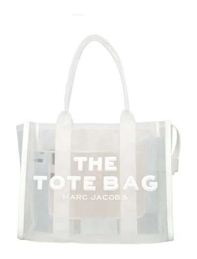 Marc Jacobs White Mesh Tote Handbag For Women In Brown