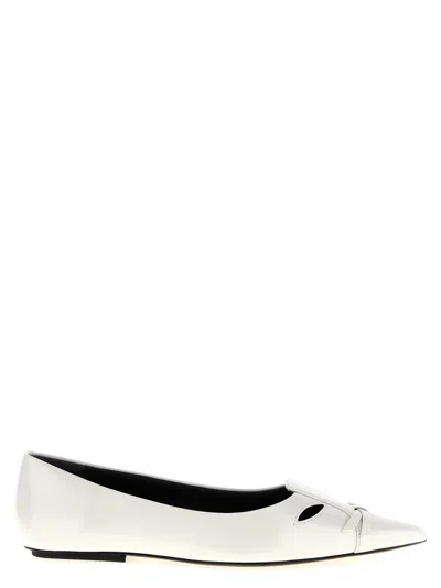 MARC JACOBS WOMEN WHITE POINTED TOE BALLET FLATS, 4.5 LUXURY BALLET FLATS FOR WOMEN DARVEYS