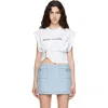 Marc Jacobs White Pop J Marc Logo Drape Seam T-shirt In White