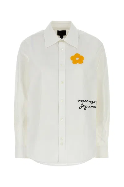 Marc Jacobs White Poplin Shirt In Multi